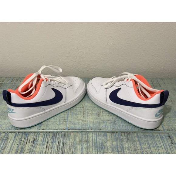 Size 6 (GS) - Nike Court Borough 2 Low White Dark Purple Dust New. - Picture 5 of 10